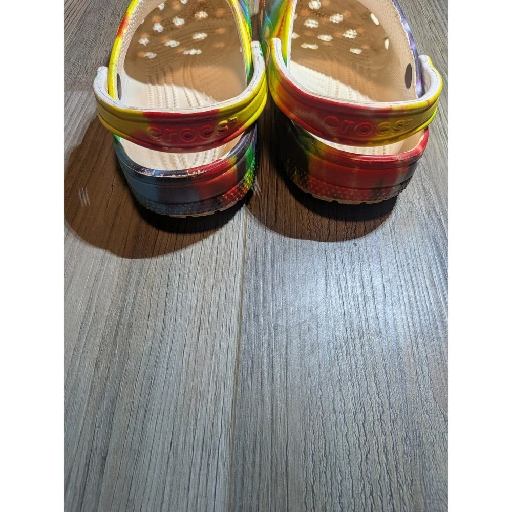Tie Dye Crocs Classic Clogs Slip On Shoes Women's Size 9 - Picture 6 of 6